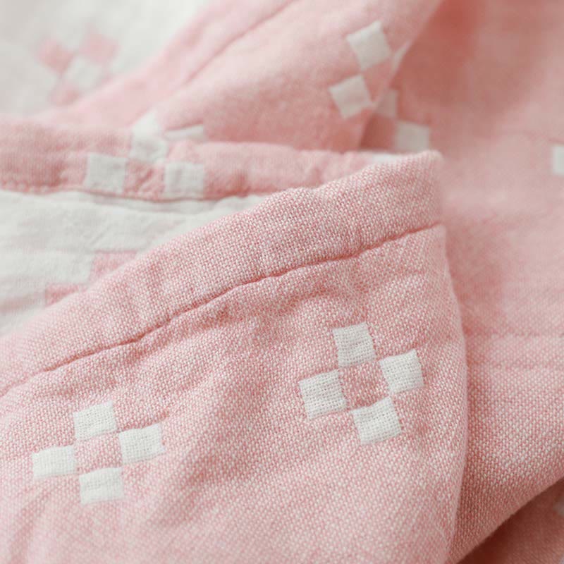 Mini-couette en coton Ownkoti à motif à carreaux blancs
