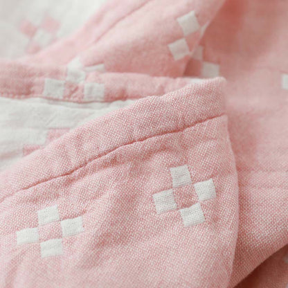 Mini-couette en coton Ownkoti à motif à carreaux blancs