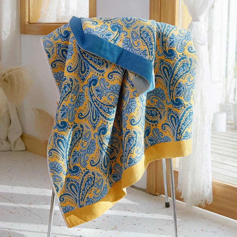 Serviette de bain en gaze réversible Ownkoti en différentes couleurs