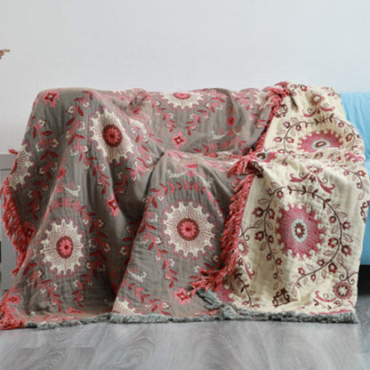 Housse de canapé rétro Ownkoti, couverture réversible en coton