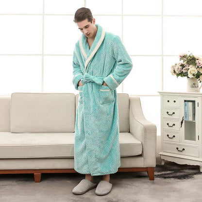 Pyjama en polaire épaisse, peignoir confortable