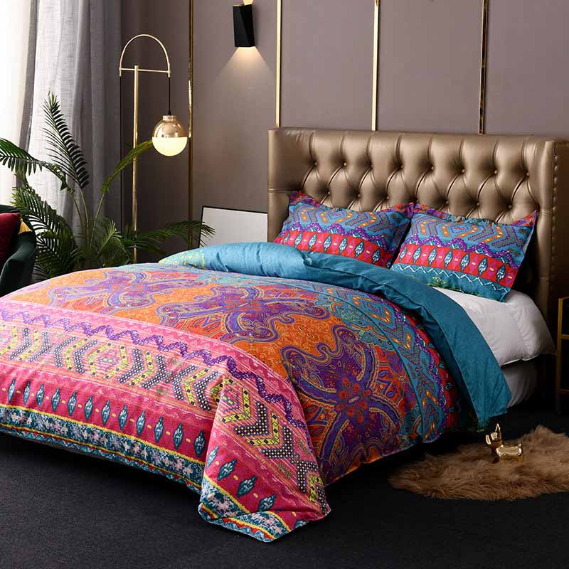 Housse de couette papillon avec taies d'oreiller