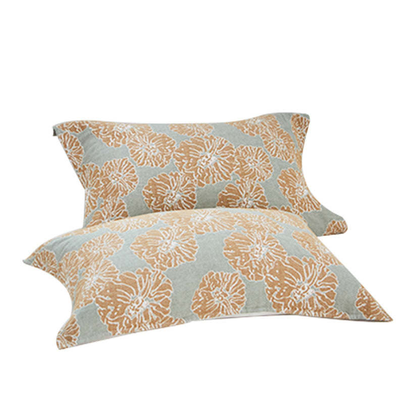 Serviette décorative en coton à imprimé floral Ownkoti (2 pièces)