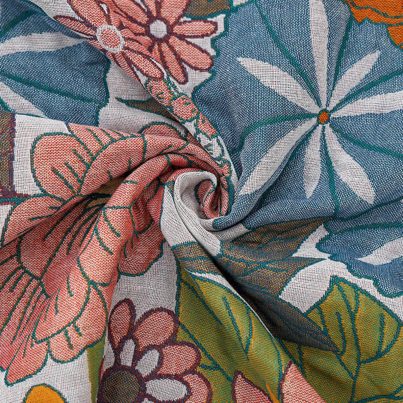 Serviette de plage en gaze de coton à séchage rapide avec motif floral