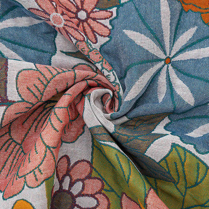 Serviette de plage en gaze de coton à séchage rapide avec motif floral