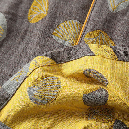 Ensemble pyjama de luxe en coton coquille avec revers