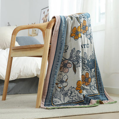 Serviette de bain réversible Ownkoti à motif floral en différentes couleurs