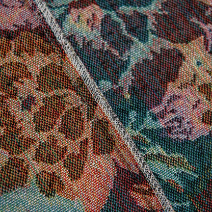 Housse de canapé à pompons et motif rose de style campagnard