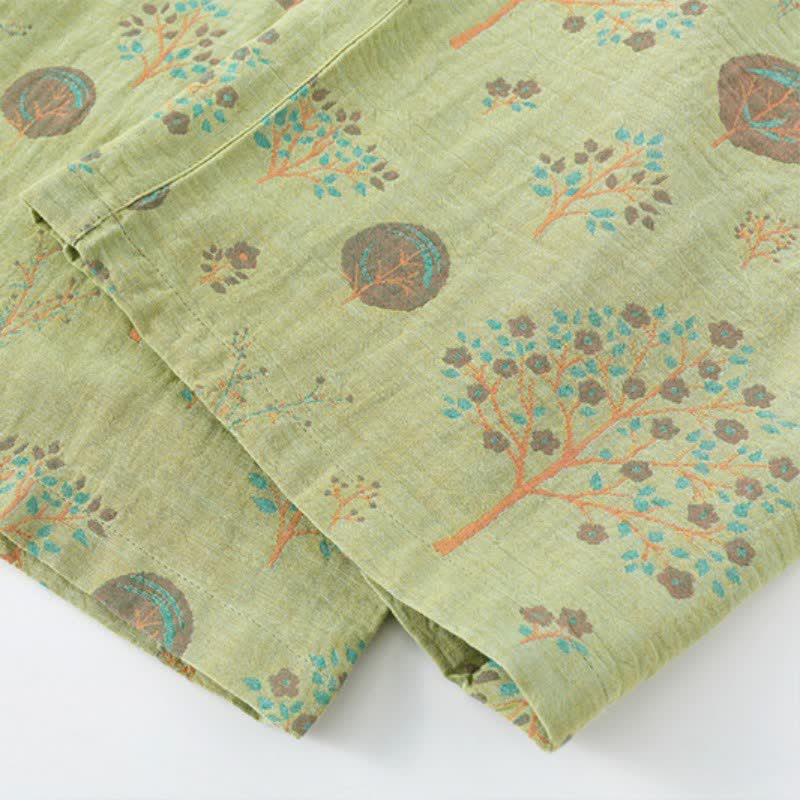Ensemble de vêtements d'intérieur en coton jacquard avec imprimé feuilles d'arbre - image 12