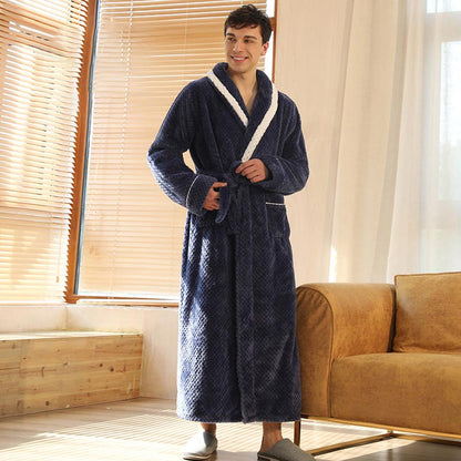 Pyjama en polaire épaisse, peignoir confortable