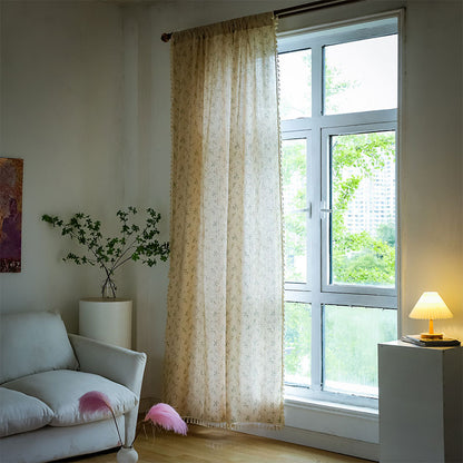 Rideau filtrant la lumière de style campagnard avec motif floral