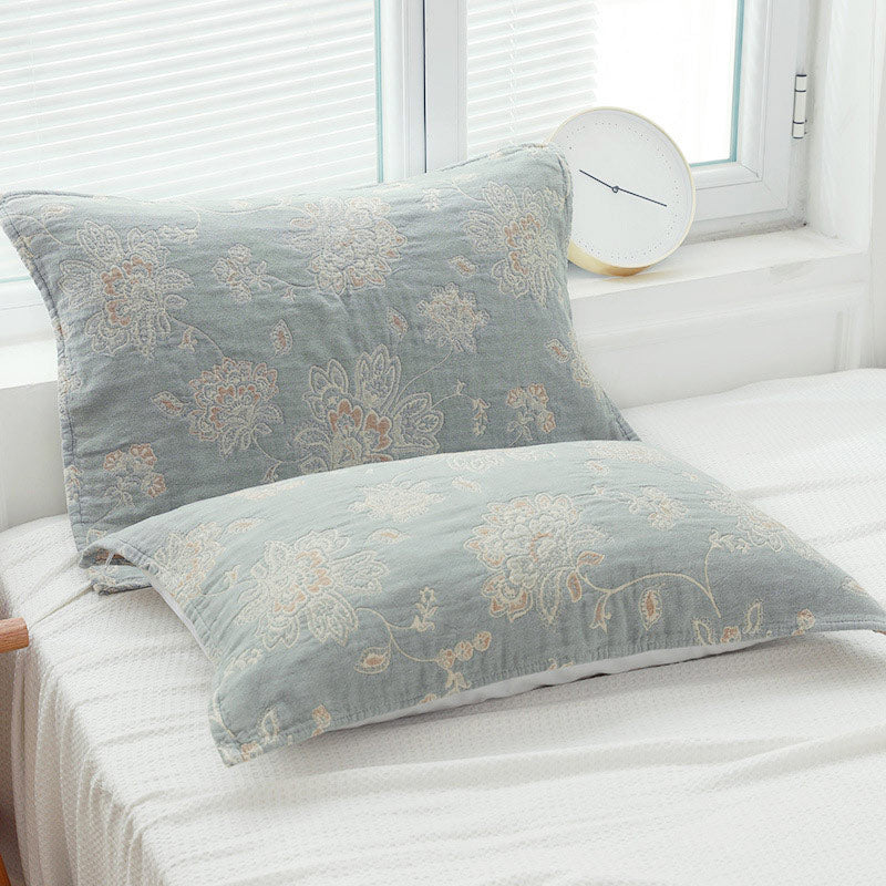 Serviette de toilette double face en coton à motif floral bohème (2 pièces)