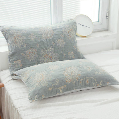 Serviette de toilette double face en coton à motif floral bohème (2 pièces)