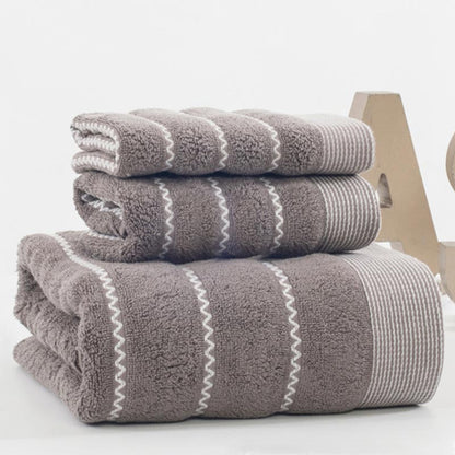 Ensemble de serviettes de bain rayées Ownkoti