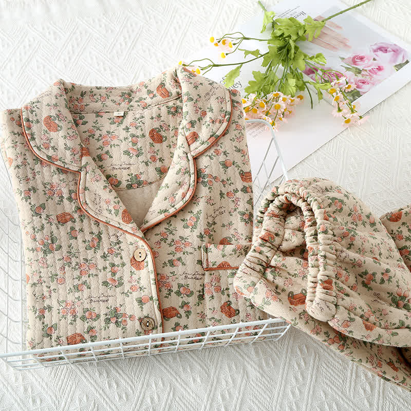 Ensemble de vêtements de détente en coton Rural Rose Air
