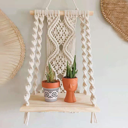 Tapis porte-plante en coton tissé à la main Ownkoti