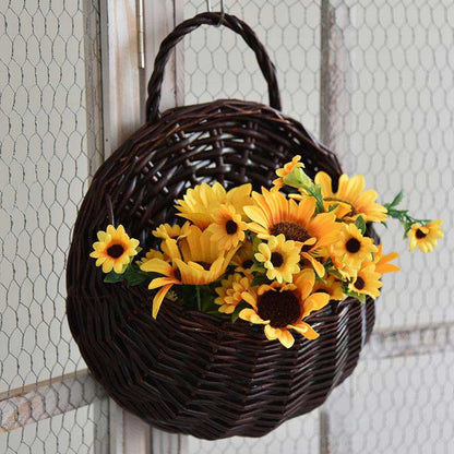 Panier à plantes tissé à la main Ownkoti avec poignée (3 pièces)
