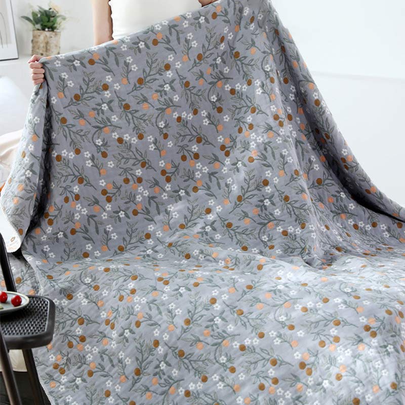Couette réversible rétro, couette douce à motif floral