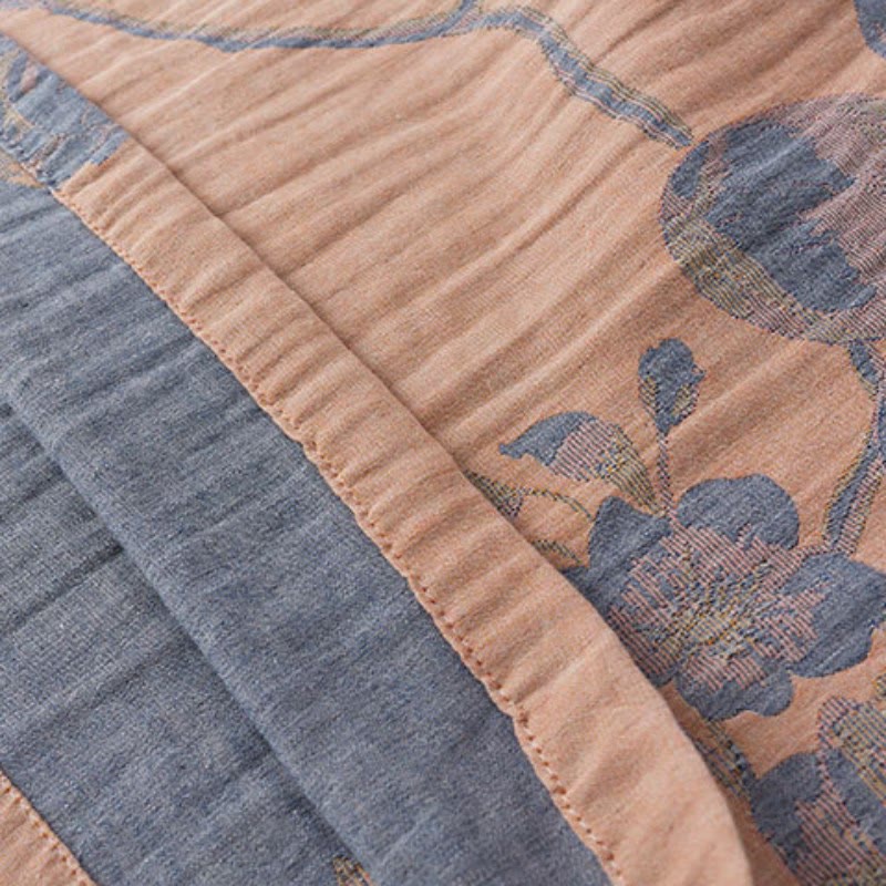 Chemise de nuit courte en coton jacquard « Magnolia »