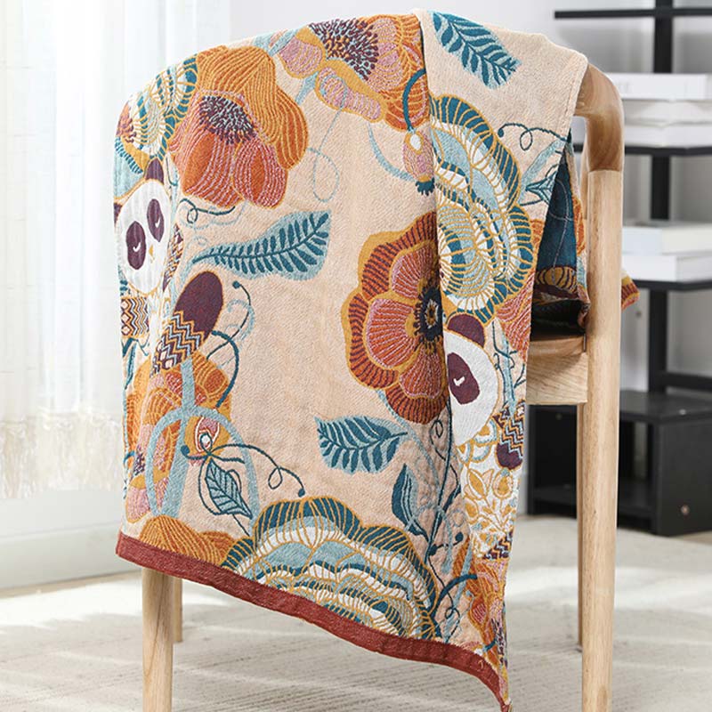 Serviette de bain réversible en coton motif panda mignon