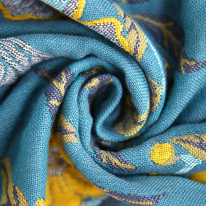 Serviette de bain réversible avec motif hibiscus aux couleurs vives