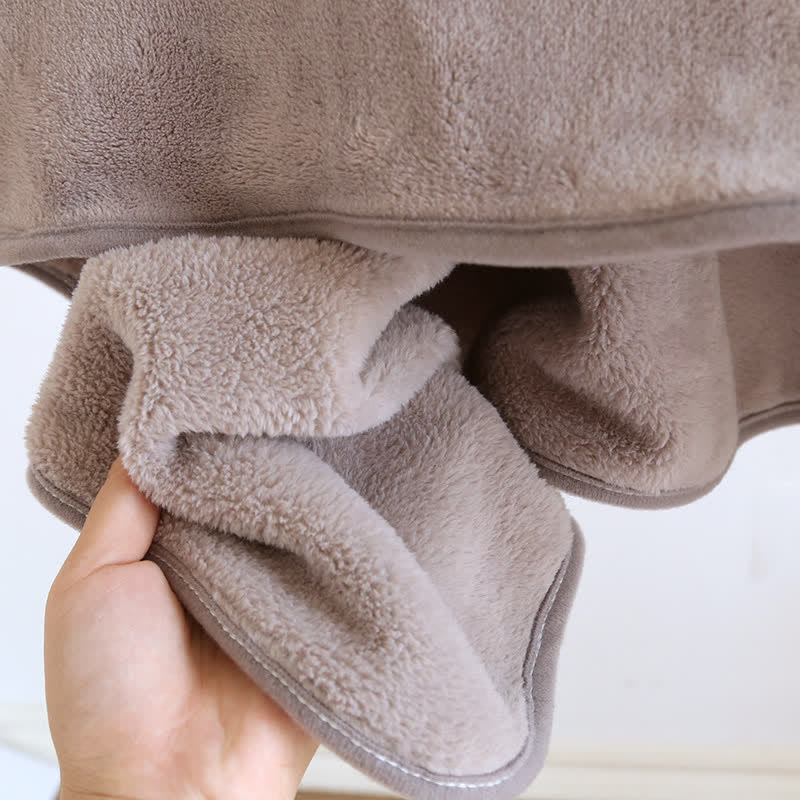 Couverture châle en flanelle douce et unie