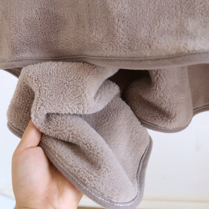 Couverture châle en flanelle douce et unie