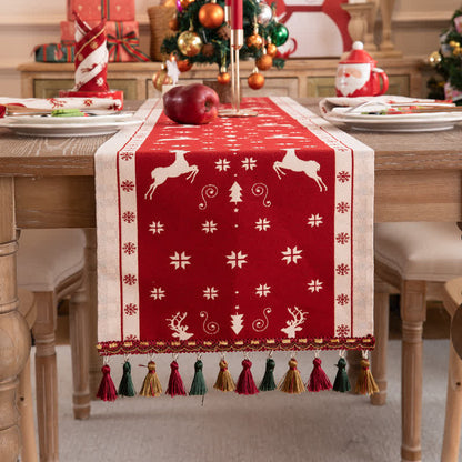 Chemin de table luxueux pour la décoration de Noël