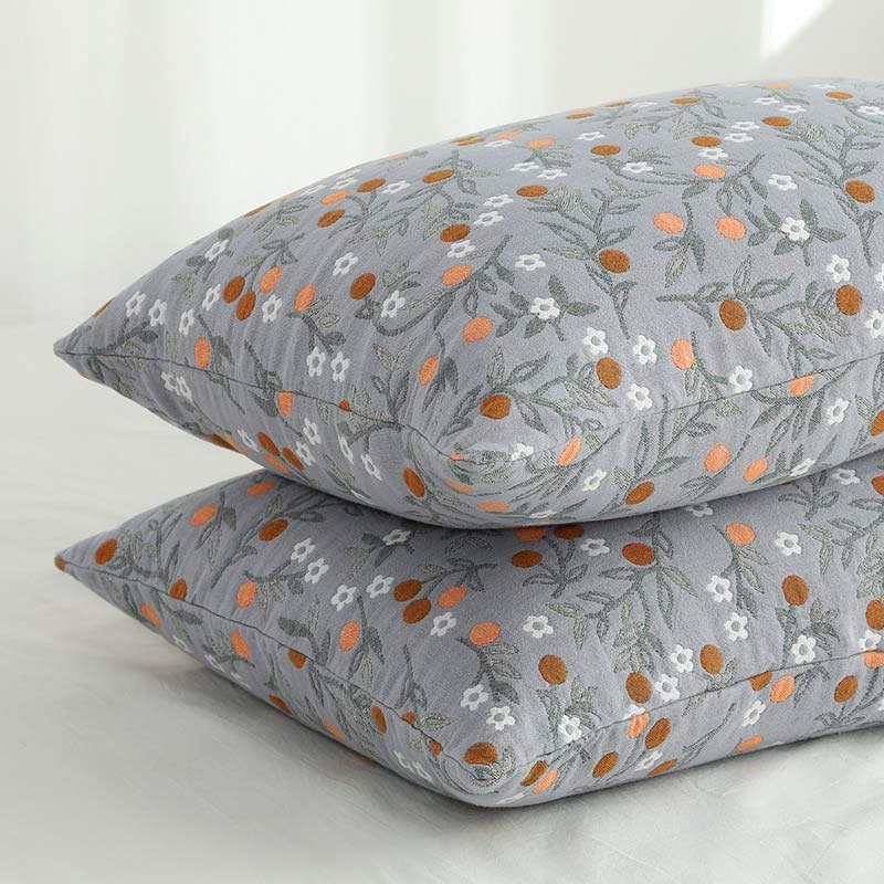 Taies d'oreiller à motif floral Country Ownkoti (lot de 2)