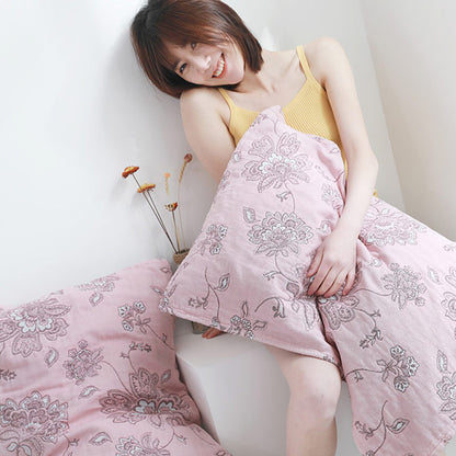 Serviette de toilette double face en coton à motif floral bohème (2 pièces)