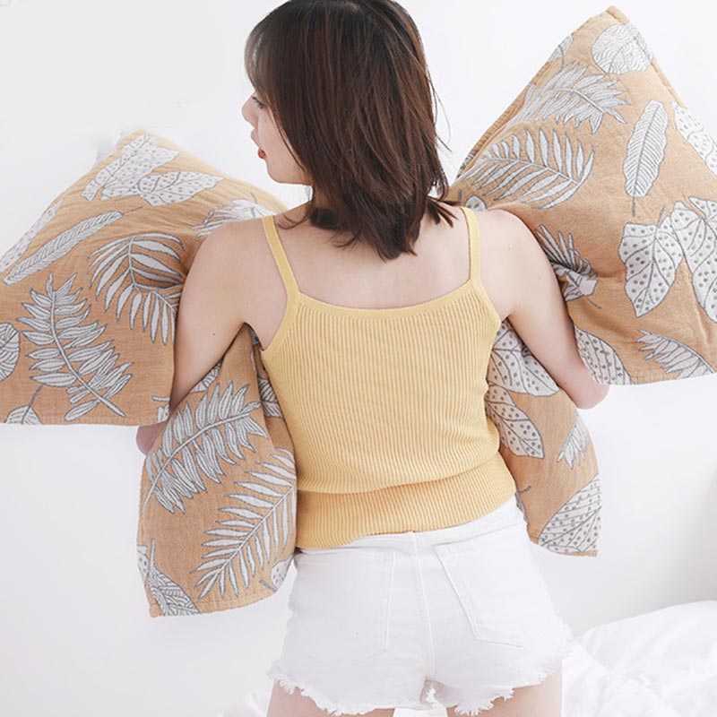 Serviettes de bain Ownkoti en pur coton à imprimé feuilles (lot de 2)