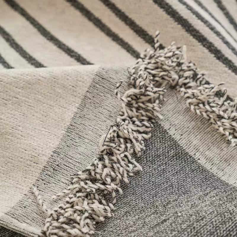 Housse de canapé en chenille Ownkoti à rayures abstraites