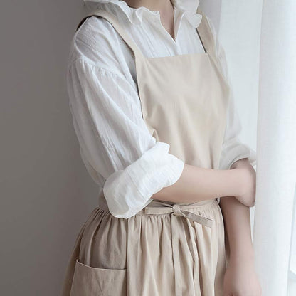 Tablier en coton Ownkoti, tablier imperméable avec poches
