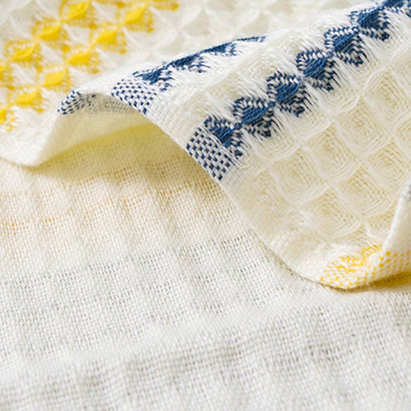 Serviette de bain en coton Ownkoti à rayures colorées