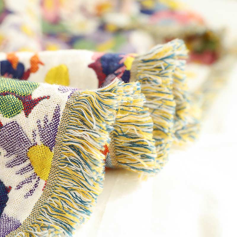Ownkoti – Couette en coton douce et réversible avec motif floral rustique