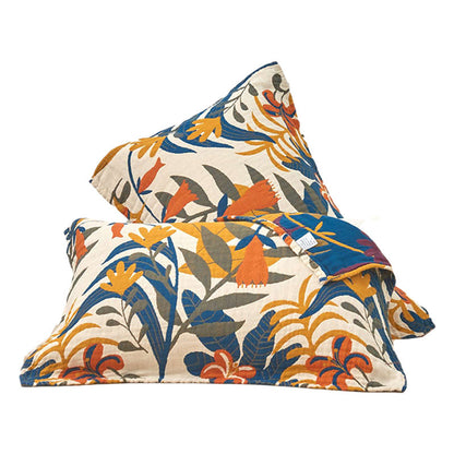 Serviettes-oreillers en coton doux à imprimé floral Ownkoti (lot de 2)
