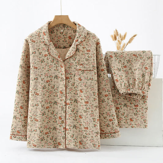 Ensemble de vêtements de détente en coton Rural Rose Air