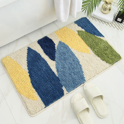 Ownkoti Tapis de sol doux et antidérapant avec motif de feuilles vertes - image 5