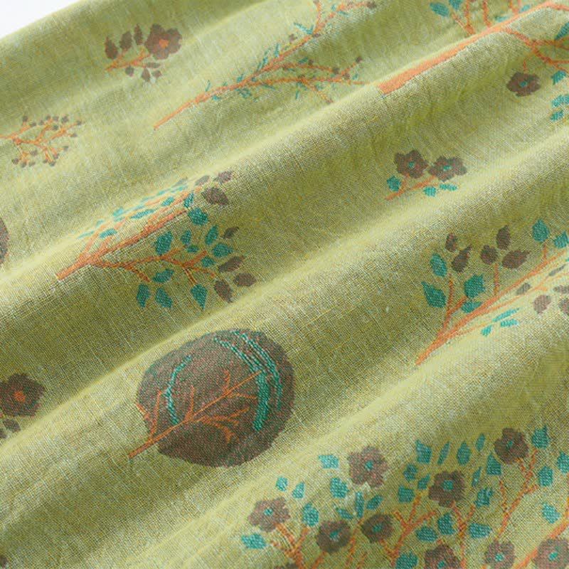Ensemble de vêtements d'intérieur en coton jacquard avec imprimé feuilles d'arbre - image 13