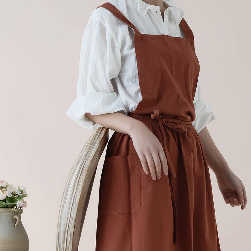 Tablier en coton Ownkoti, tablier imperméable avec poches