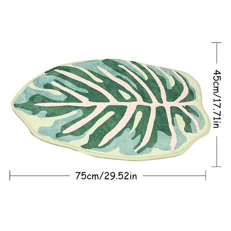 Tapis de cuisine en forme de feuille Ownkoti, paillasson pour l'entrée