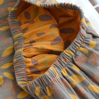 Ensemble de vêtements de détente en coton doux à imprimé feuilles