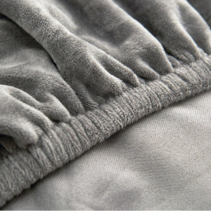 Housse de canapé en daim Ownkoti de couleur pure, élastique