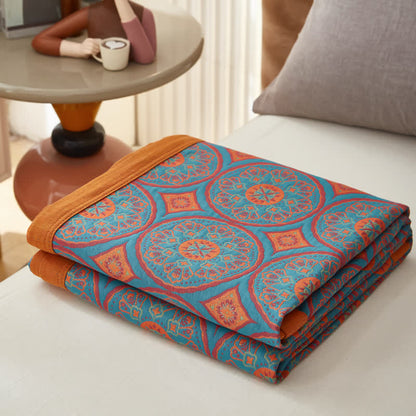Couette en coton de style luxueux avec motif rond