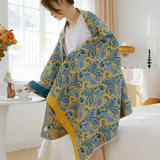 Serviette de bain en gaze réversible Ownkoti en différentes couleurs