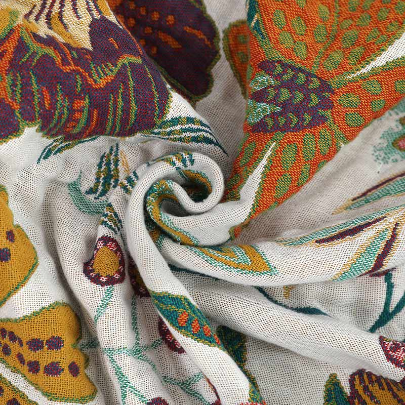Couette réversible en coton à motif de fleurs luxuriantes Ownkoti