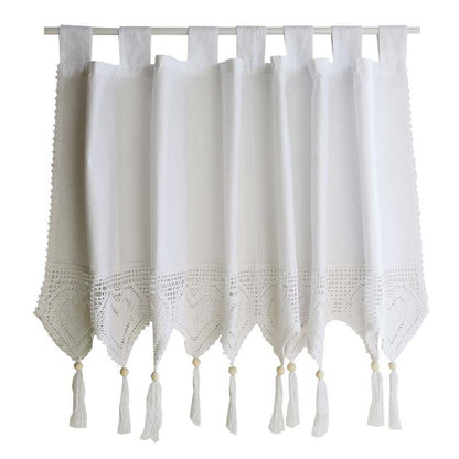 Rideau de placard en coton blanc, rideau court
