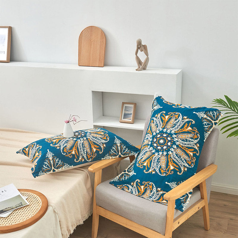 Coussins en coton bohème Ownkoti à motif floral (2 pièces)