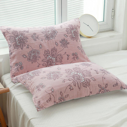 Serviette de toilette double face en coton à motif floral bohème (2 pièces)