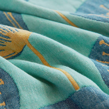 Serviette oreiller en gaze de coton à imprimé pissenlit (2 pièces)